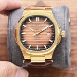 Copy Patek Philippe Geneve Nautilus Gold & Brown Ombre watch 45mm